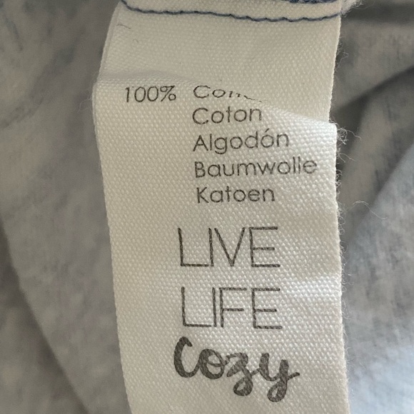 PJ Salvage NWT Winter Scene steel blue flannel sleep pants large 100% cotton - Picture 8 of 8